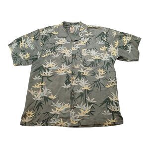 Tommy Bahama Shirt Men Extra Large 100% Silk Floral Button Up Hawaiian